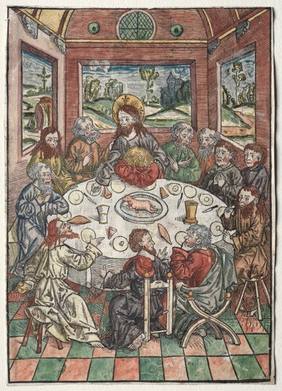 Hazine Bekçisi: Son Akşam Yemeği, 1491. by Michael Wolgemut
