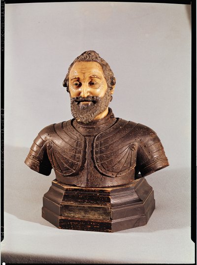 Henri IV büstü (1553-1610) (mum ve taş) by Michel Bourdin