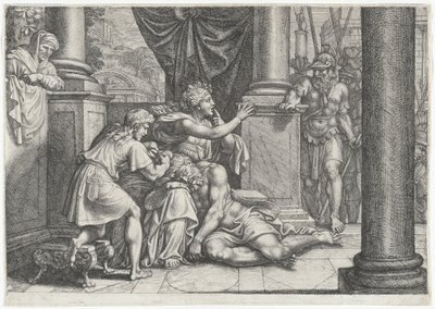 Samson ve Delilah by Michel Corneille