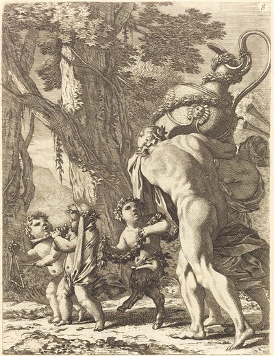 Vazo Taşıyan Figürlü Bacchanal by Michel Dorigny