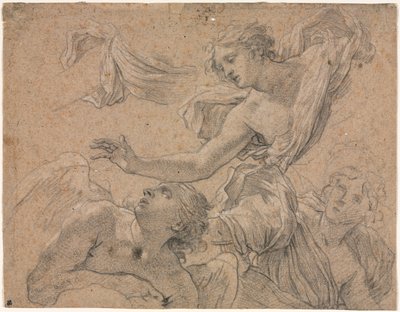 Melekler recto çalışmaları, 1655-1660. by Michel Dorigny