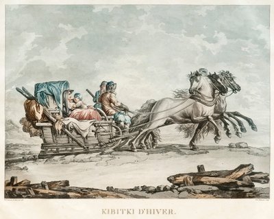 Kibitka, 1810p by Michel Francois Damam Demartrait