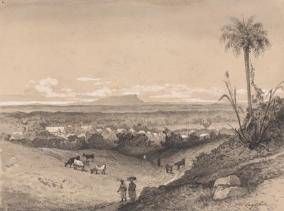 Arima Köyü ve Tamana Dağı by Michel Jean Cazabon