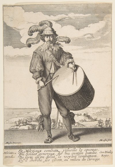 Davulcu, 1620-1667. by Michel Lasne
