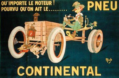 Continental Lastikleri için Reklam (renkli lito) by Michel called Mich Liebeaux