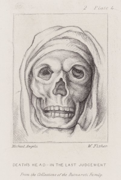 Son Yargıda Ölümün Başı (gravür) by Michelangelo (after) Buonarroti