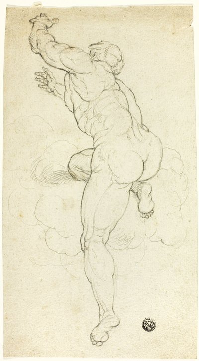 artan erkek çıplak by Michelangelo Buonarroti