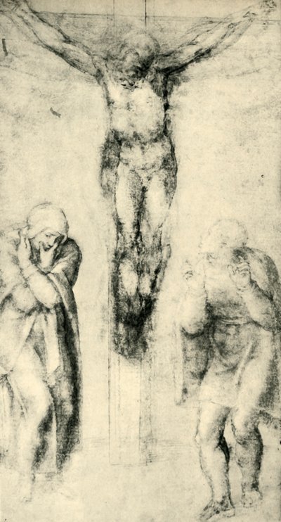 Bakire ve Aziz John arasındaki Haç Üzerindeki İsa, c1560-1564, 1943. by Michelangelo Buonarroti
