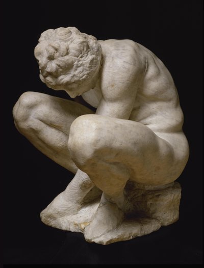 Crouching Boy, 1530 ve 1534 Arası. by Michelangelo Buonarroti