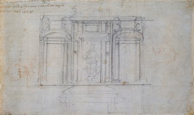 Medici Mezarlarından biri için tasarım, 16. yüzyılın başlarında by Michelangelo Buonarroti