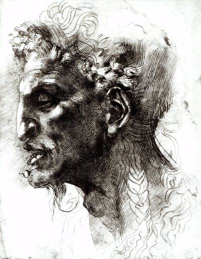 Bir Satyr Başkanı by Michelangelo Buonarroti