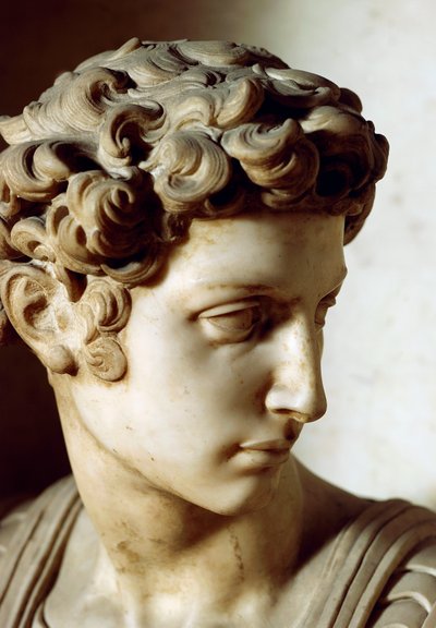 İtalya, Floransa, San Lorenzo Bazilikası Medici Şapeli'ndeki Yeni Sacristy, Giuliano de 'Medici, Nemours Dükü Giuliano de' Medici'nin mezarından detay by Michelangelo Buonarroti