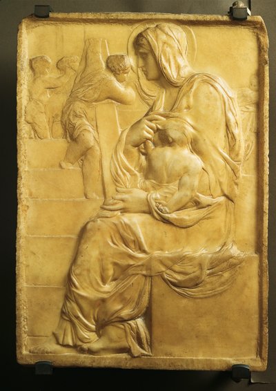 Merdivenli Madonna, Michelangelo (1475-1564) by Michelangelo Buonarroti