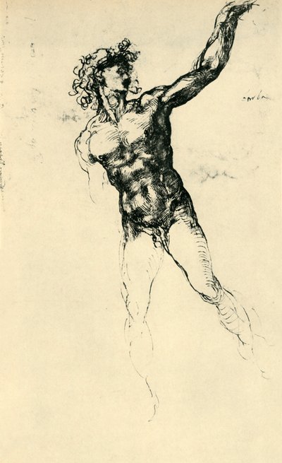 Erkek çıplak, 1503-1504, 1943. by Michelangelo Buonarroti