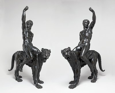 Panterlere binen çıplak bacchants, c.1506-08 (bronz) by Michelangelo Buonarroti