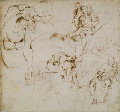 Eskiz Kitabından Sayfa, c1490-1560 by Michelangelo Buonarroti