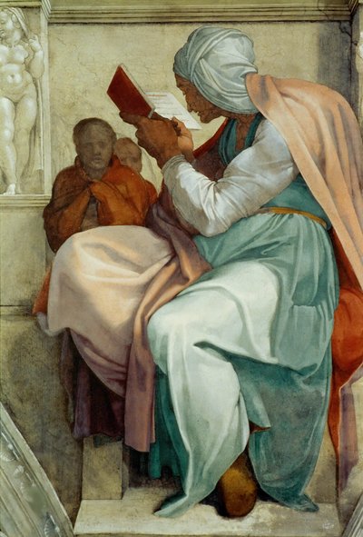 Farsça Sybil, Sistine Şapeli Tavanı by Michelangelo Buonarroti