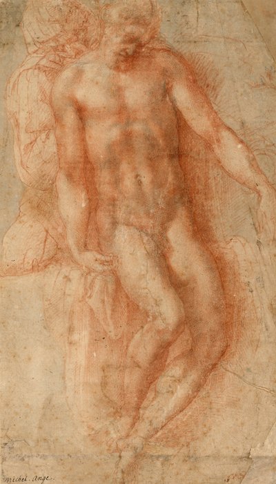 Pieta, c.1530-36 (kırmızı tebeşir) by Michelangelo Buonarroti