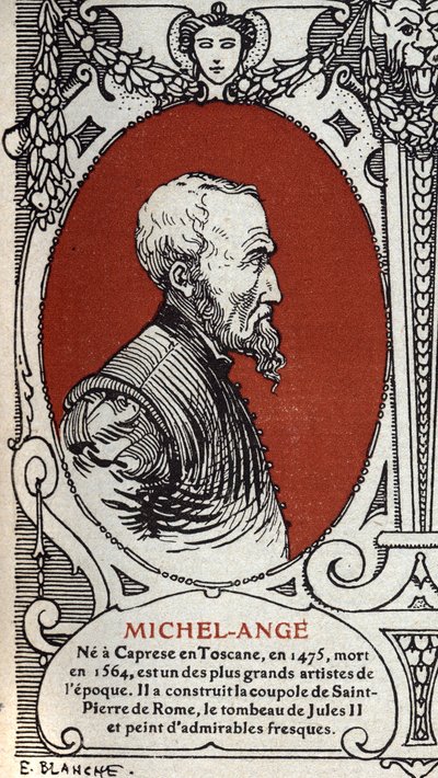 İtalyan Rönesans ressamı Michelangelo Buonarroti dit Michel Ange