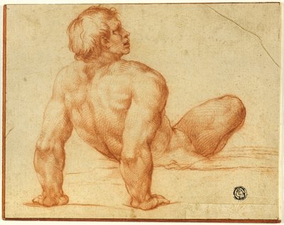 Oturan Erkek Çıplak by Michelangelo Buonarroti
