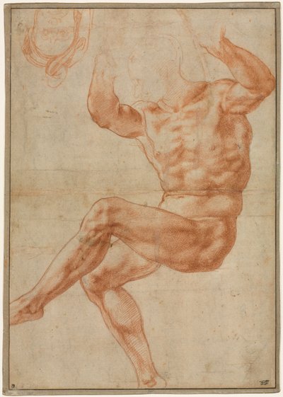 Çıplak Gençler için Danyal Peygamber Üzerine Çalışma (recto) by Michelangelo Buonarroti