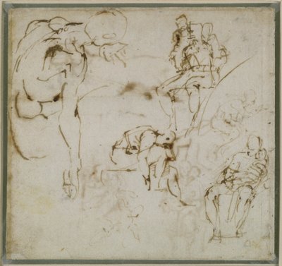Şekillerin İncelenmesi, c.1511 by Michelangelo Buonarroti