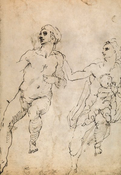 Bazı çıplak figürlerin incelenmesi; Michelangelo