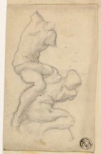 Mücadele Eden İki Figür by Michelangelo Buonarroti