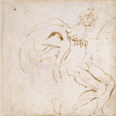 İki kısmi Figür Çalışması, c1490-1560 by Michelangelo Buonarroti