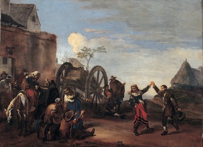 Bambocciata Çocukluğu, 17. yüzyılın ilk üçte biri. by Michelangelo Cerquozzi