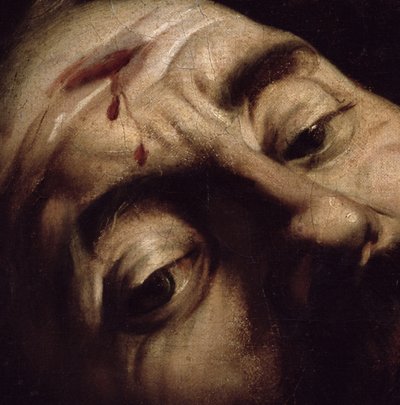 David Victorious over Goliath, c.1600  (Detail of 38076) by Michelangelo Merisi Caravaggio