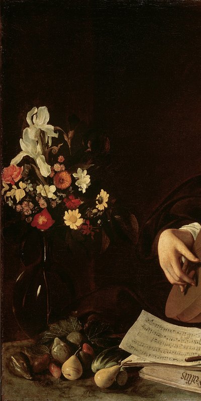 Ud Oyuncusu, c.1595 (2639693 detayı) by Michelangelo Merisi Caravaggio