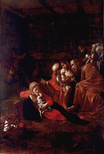 Michelangelo Merisi dit Il Caravaggio tarafından Magi Resminin Hayranlığı by Michelangelo Merisi da Caravaggio