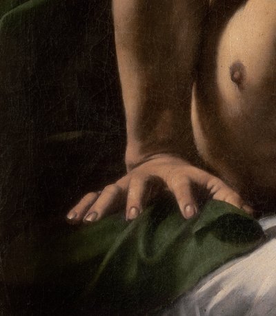 Judith ve Holofernes'ten generalin elinin detayı, 1599 by Michelangelo Merisi da Caravaggio