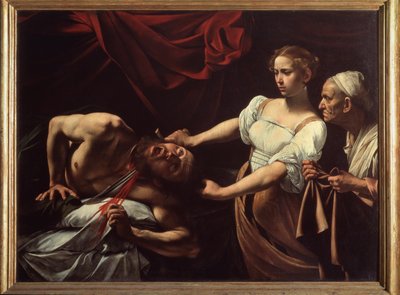 Judith Heading Holofernes (tuval üzerine yağlı boya by Michelangelo Merisi da Caravaggio
