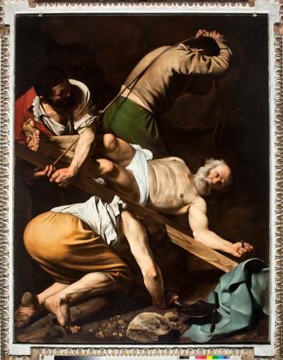 Aziz Petrus Şehitliği (Aziz Petrus Şehitliği) Tablo Michelangelo tarafından Merisi da Caravaggio dit Caravaggio (1571-1610) 1600-1601 Dim 230x175 cm Chiesa di Santa Maria del Popolo (Santa Maria del Popolo Kilisesi), Cappella Cerasi Roma by Michelangelo Merisi da Caravaggio