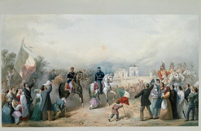 Sardunya kralı Vittorio Emanuele II ve Napolyon III