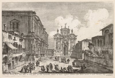 Venedik Manzaraları: Campo S. Rocco by Michele Marieschi
