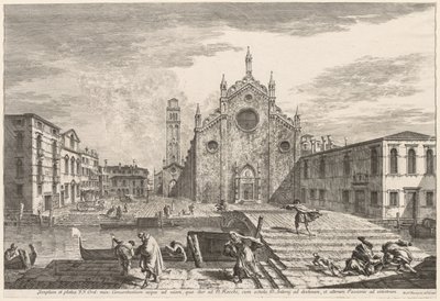 Venedik Manzaraları: Campo dei Frari, 1741. by Michele Marieschi