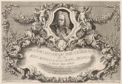 Venedik Görünümleri: Frontispiece - Başlık Sayfası, 1741. by Michele Marieschi