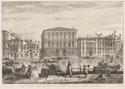 Venedik Manzaraları: Palazzo Pesaro, 1741. by Michele Marieschi