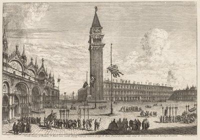 Venedik Manzaraları: Piazza ve Piazzetta, 1741. by Michele Marieschi
