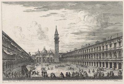 Venedik Manzaraları: Piazzo S. Marco by Michele Marieschi
