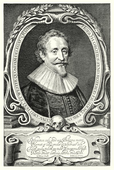 Hugo Grotius, Hollandalı hukukçu, ilahiyatçı; filozof ve yazar (gravür) by Michiel Jansz. van (after) Miereveld