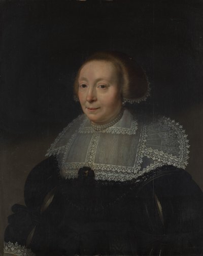 Dantel Yakalı Bir Kadının Portresi, yak. 1632-35. by Michiel Jansz van Mierevelt