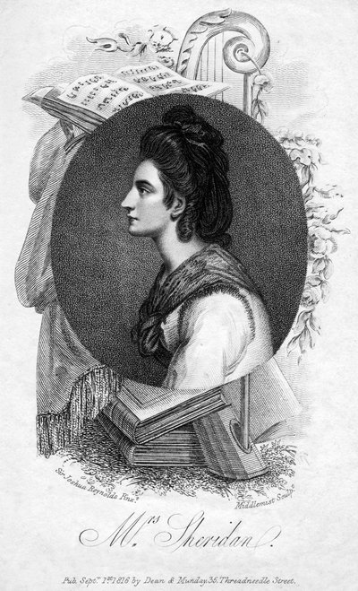Elizabeth Ann Sheridan, 18. yüzyıl İngiliz şarkıcısı, 1816. by Middlemist