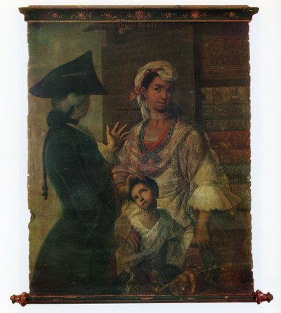 Bir çift etnografik portre grubundan biri by Miguel Cabrera