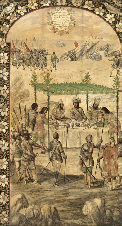 Gemilerin İmha Edilmesini ve Montezuma Elçileri (Moctezuma, Moteuczoma, Motecuhzoma) (1466-1520) ile 1520