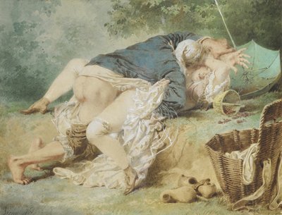 Bir parkta aşıklar, 1865 by Mihaly von Zichy