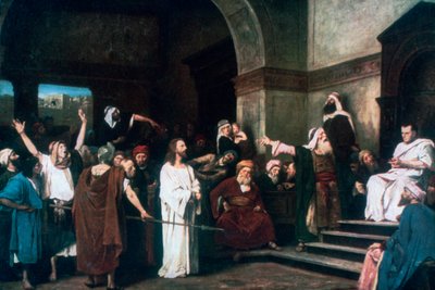 Pilatus'tan önce İsa, 1881 by Mihály Munkácsy